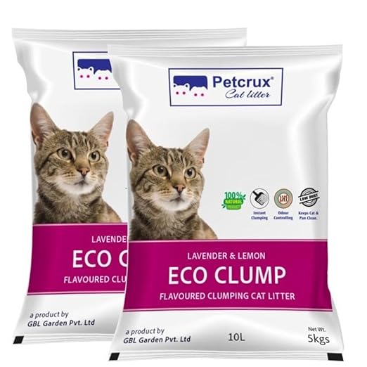 PetCrux Eco Clump Cat Litter - 2 Packs of 5kg
