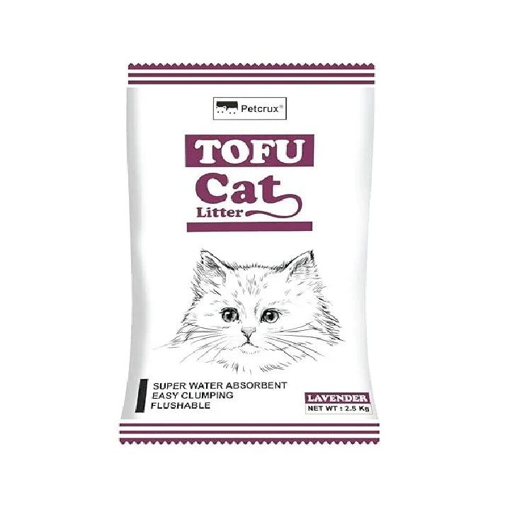 Petcrux Exclusive Organic Tofu Cat Litter 6 L = 2.5 Kg (Lavender, 2.5kg)