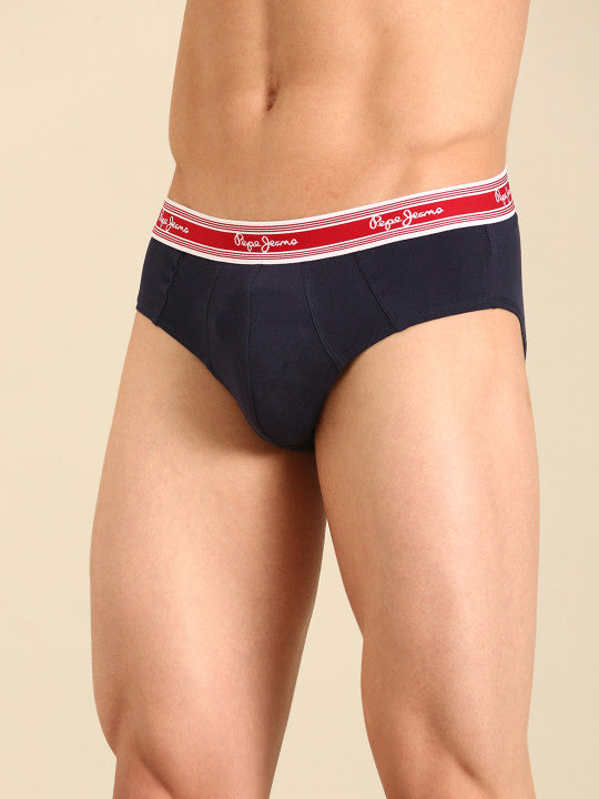 Pepe Jeans Men Cotton Low Rise Basic Briefs CLB03-01-TRB