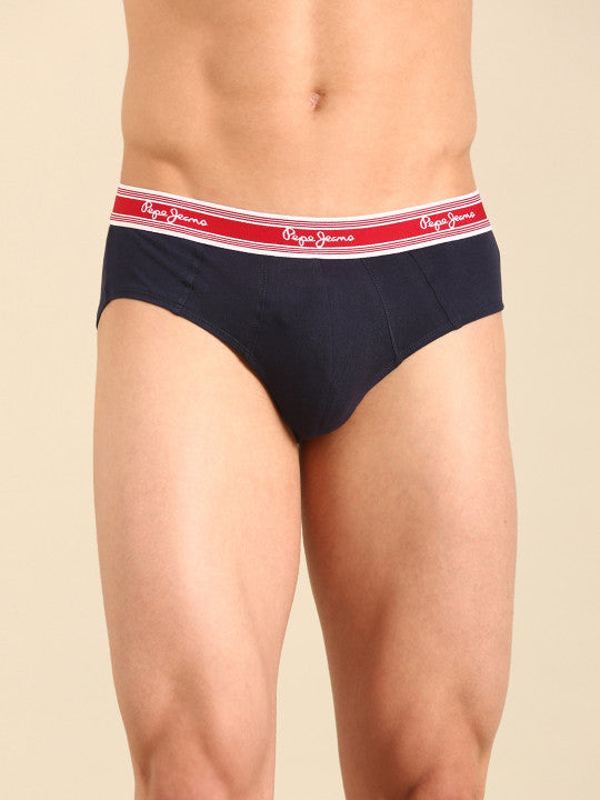Pepe Jeans Men Cotton Low Rise Basic Briefs CLB03-01-TRB