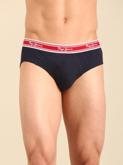 Pepe Jeans Men Cotton Low Rise Basic Briefs CLB03-01-TRB