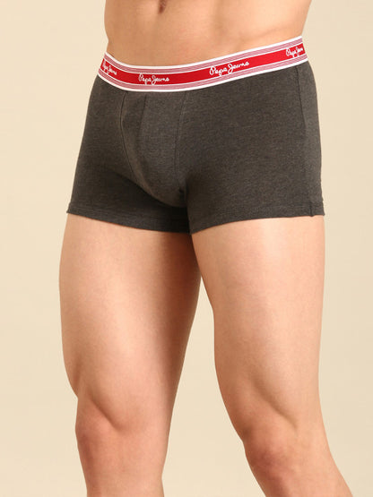 Pepe Jeans Men Pack of 2 Charcoal Grey Solid Trunks 8904311301745