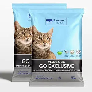 Petcrux Go Exclusive Jasmine Scented Bentonite Cat Litter, 5kg