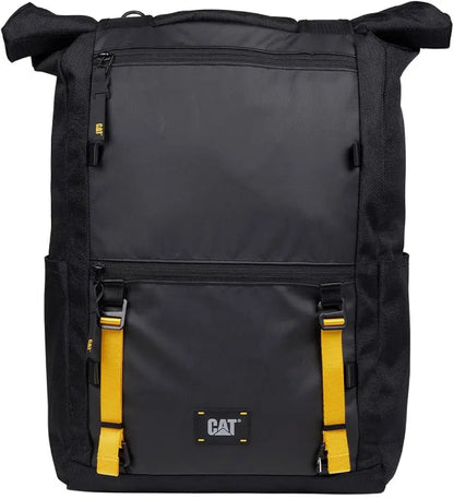 CAT Signature Utility X Rolltop Backpack – Black, Laptop Backpack with Padded Compartments
