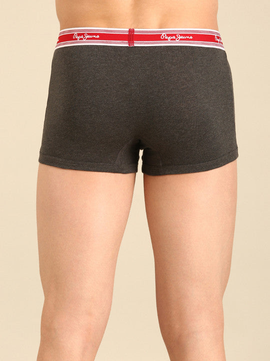 Pepe Jeans Men Pack of 2 Charcoal Grey Solid Trunks 8904311301745