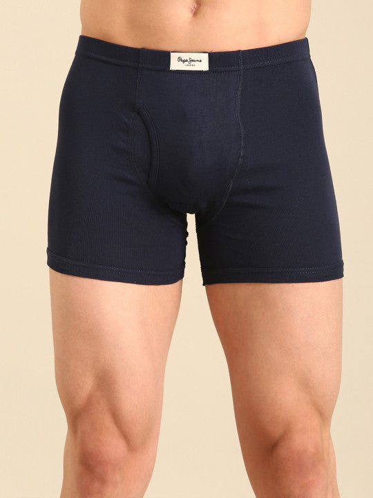 Pepe Jeans Men Pack of 2 Navy Blue Solid Trunks 8904311301097