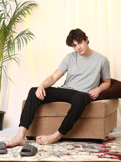 Pepe Jeans Men Solid Regular Fit Stretchable Jogger Lounge Pants