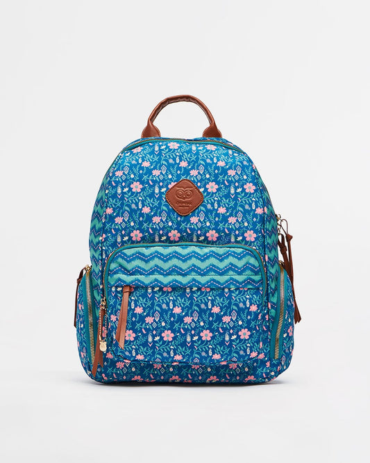 Vacay Floral Backpack-Teal