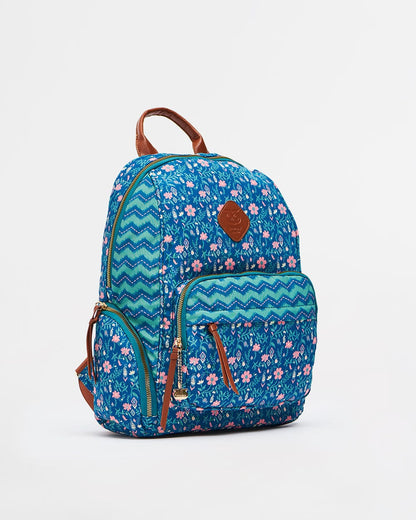 Vacay Floral Backpack-Teal