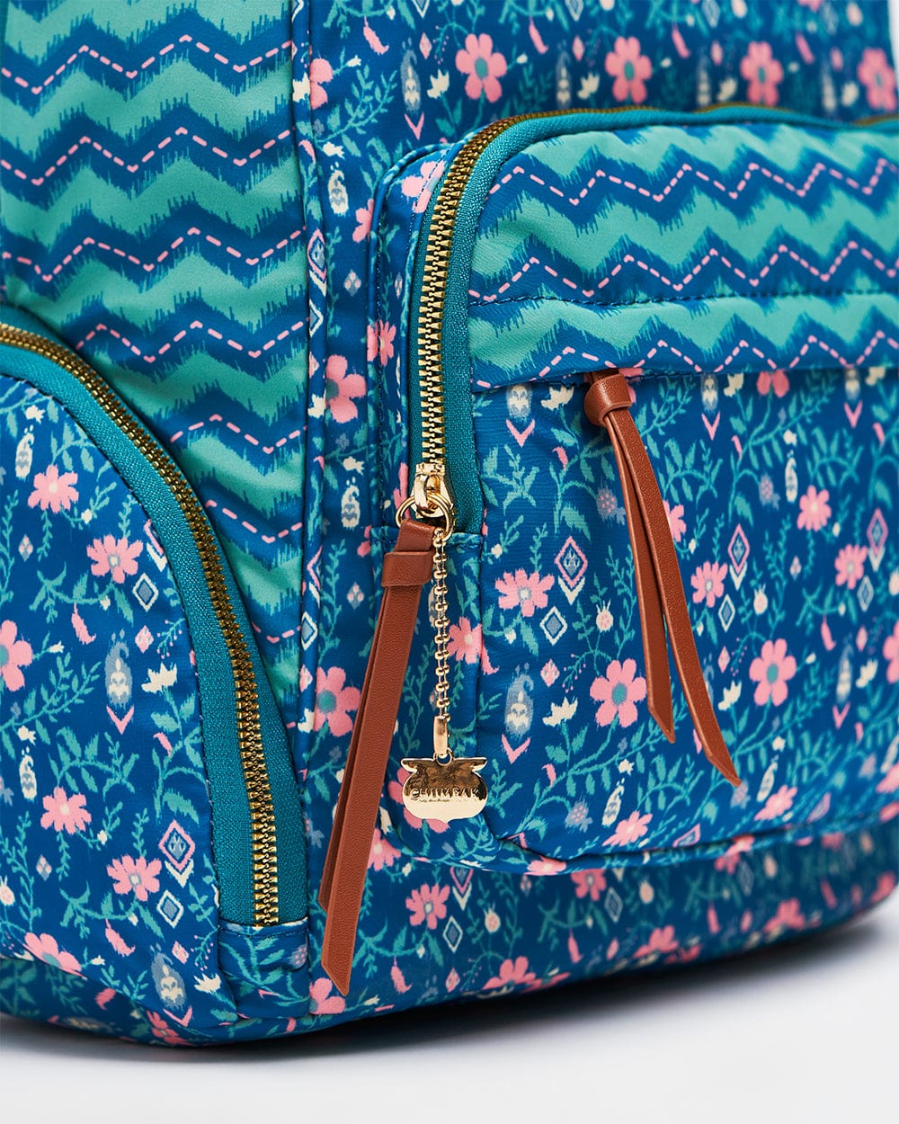 Vacay Floral Backpack-Teal