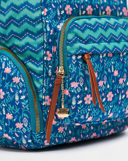 Vacay Floral Backpack-Teal