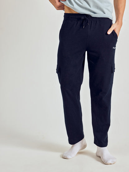 Pepe Jeans Men Solid Regular Fit Stretchable Jogger Lounge Pants