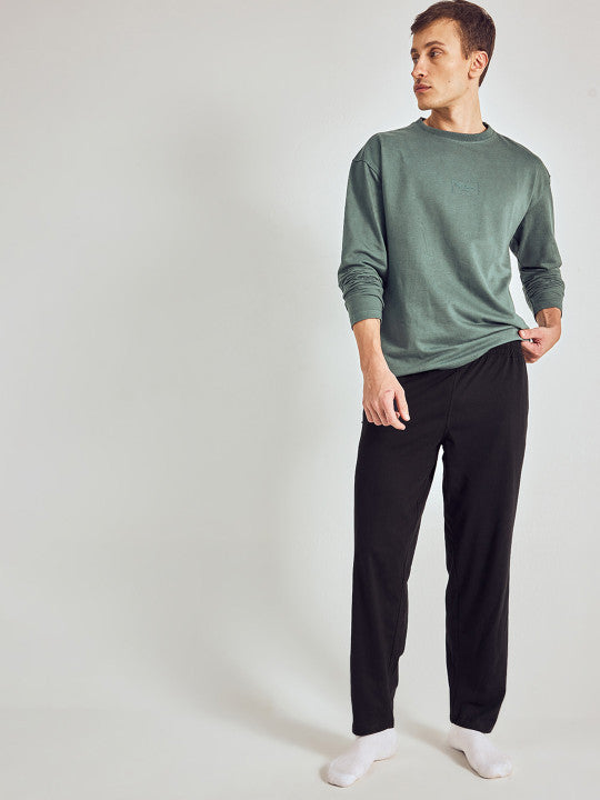 Pepe Jeans Men Relaxed-Fit Straight-Leg Mid-Rise Lounge Pants