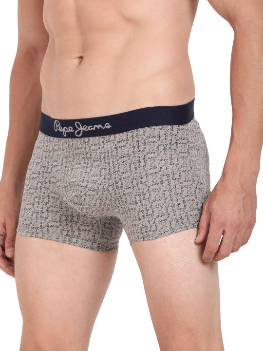 Pepe Jeans Grey Printed Cotton Trunk