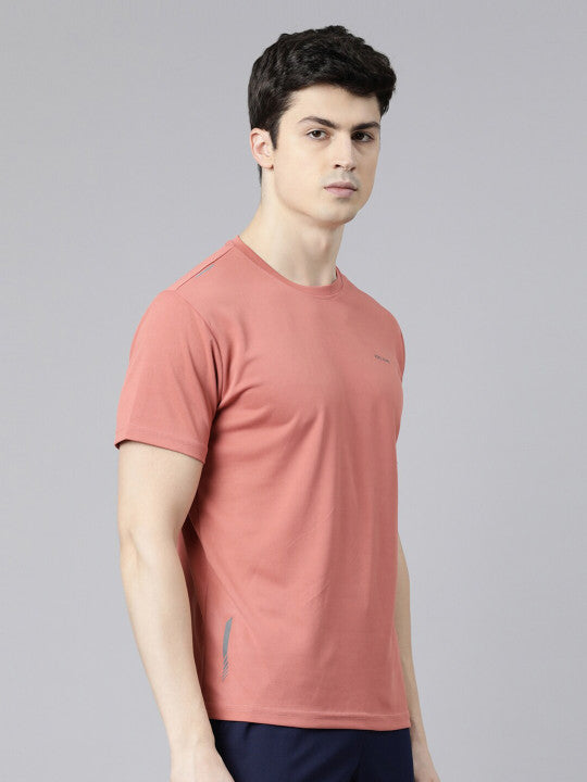 Pepe Jeans Men Peach-Coloured Pockets T-shirt
