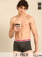 Pepe Jeans Men Pack of 2 Charcoal Grey Solid Trunks 8904311301745