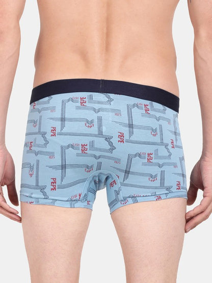 Pepe Jeans Men Blue Printed Cotton Trunk