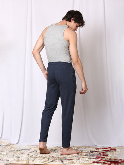 Pepe Jeans Men Blue Solid Cotton Lounge Pants