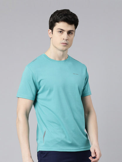 Pepe Jeans Men Blue Extended Sleeves Pockets T-shirt