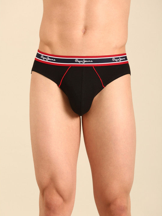 Pepe Jeans Men Black Briefs