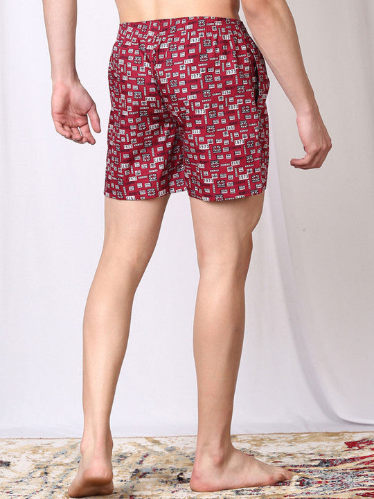 Pepe Jeans Men Geometric Printed Breathable Cotton Boxers