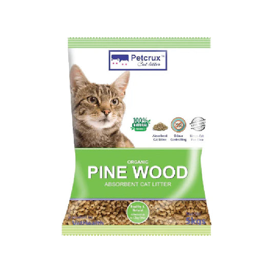 PetCrux Organic Pine Wood Cat Litter 5Kg