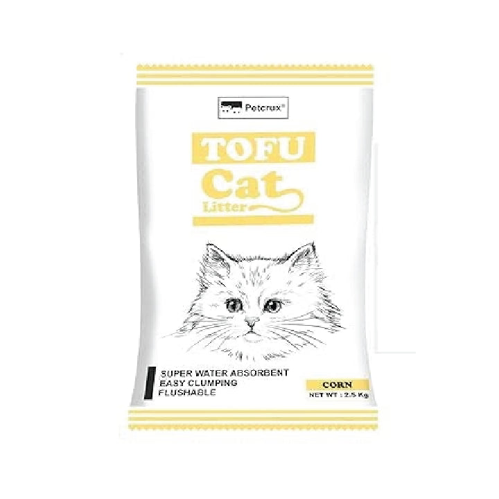 Petcrux Exclusive Organic Tofu Cat Litter 6 L = 2.5 Kg (Corn(origal), 2.5kg)
