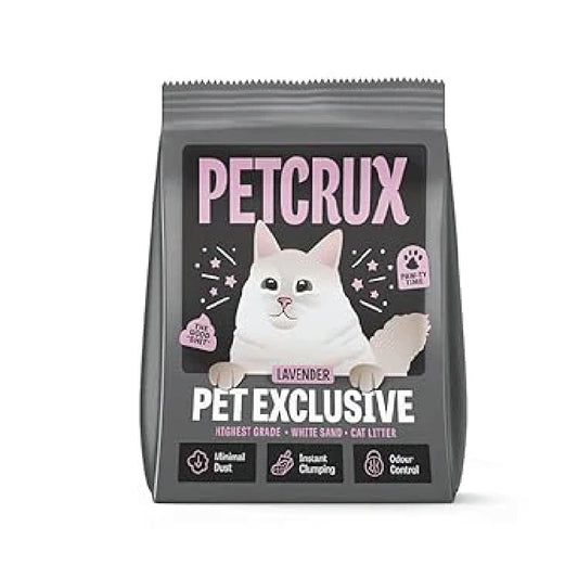 PetCrux Pet Exclusive White Sand Lavender Scented Cat Litter, 5kg