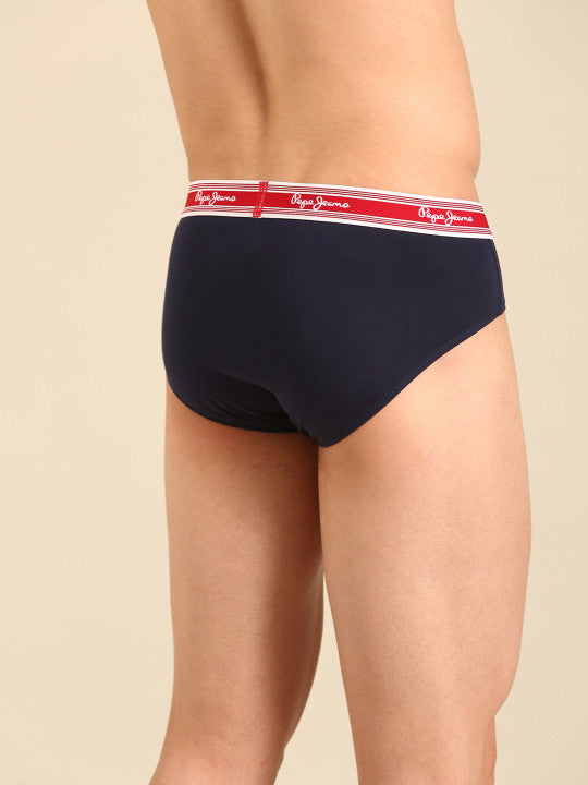 Pepe Jeans Men Cotton Low Rise Basic Briefs CLB03-01-TRB