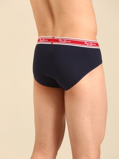 Pepe Jeans Men Cotton Low Rise Basic Briefs CLB03-01-TRB