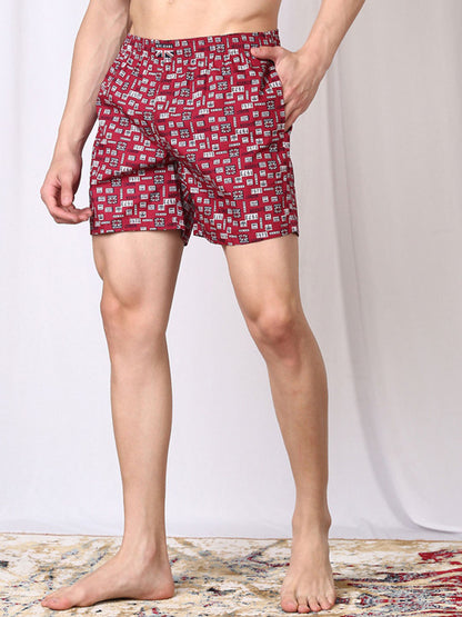 Pepe Jeans Men Geometric Printed Breathable Cotton Boxers