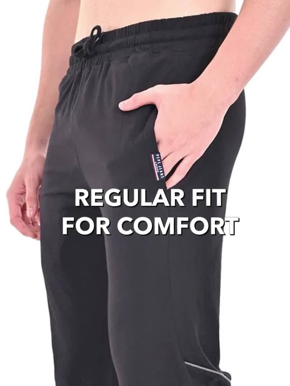 Pepe Jeans Men Solid Regular Fit Stretchable Jogger Lounge Pants