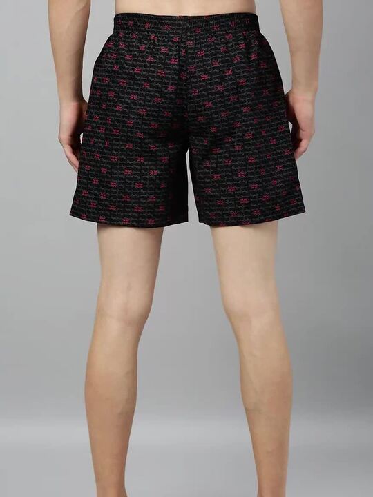 Pepe Jeans Men Black & Red Printed Pure Cotton Boxers