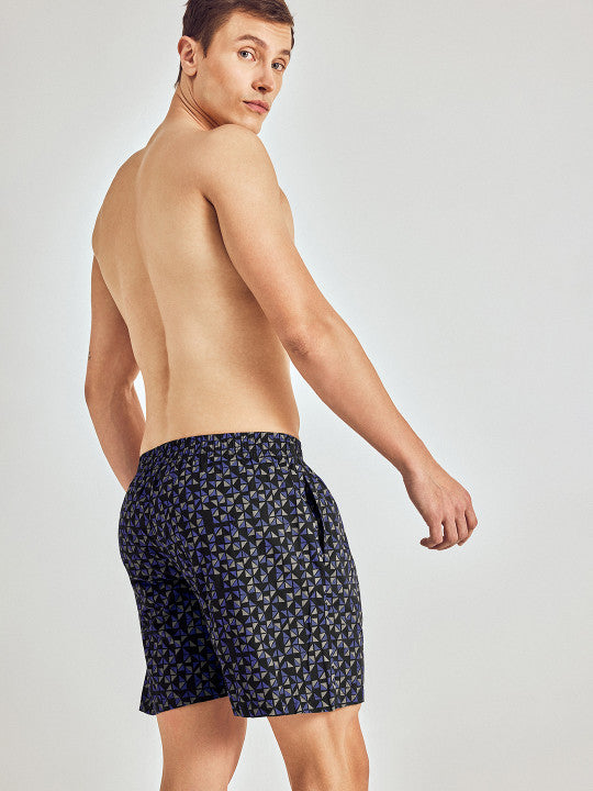 Pepe Jeans Men Black & Blue Pure Cotton Printed Boxers