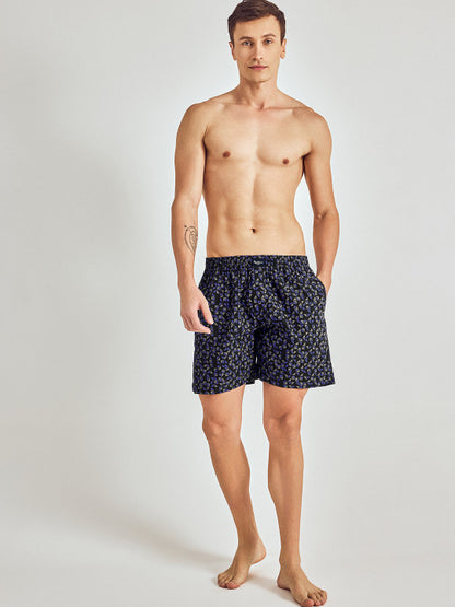 Pepe Jeans Men Black & Blue Pure Cotton Printed Boxers
